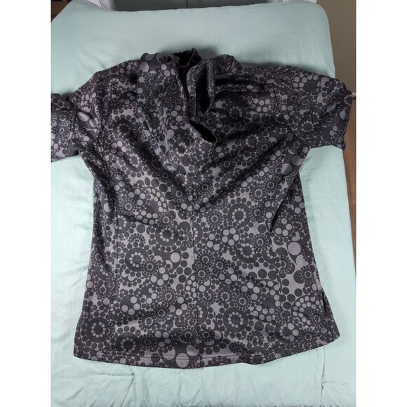 THE NORTH FACE Fleece Lined Outdoor Womens Track Jacket Black Hooded Floral M - Picture 12 of 14